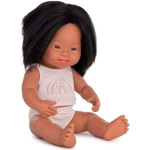 Miniland Latin Down Syndrome 38 Cm Baby Doll Beige