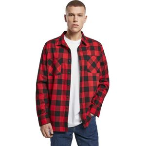 Build Your Brand Checked Flanell Overhemd Met Lange Mouwen