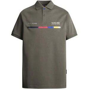 Red Bull Racing Graphic Print Logo Korte Mouw Poloshirt