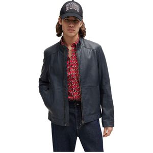 Hugo Lokis2 10257422 Leather Jacket Blauw XL Man