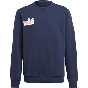 Adidas Originals Allover Print Pack Crew Sweatshirt Blauw 7-8 Years Jongen