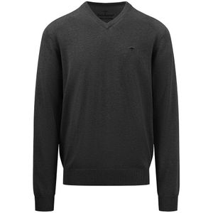 Fynch Hatton 1413211 V Neck Sweater Grijs L Man