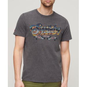 Superdry Rock Graphic Band Short Sleeve T-shirt Grijs XL Man