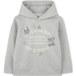 Zadig & Voltaire - X60327 - Hoodie - Grijs - 4 Years - Katoen