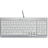 BakkerElkhuizen UltraBoard 960 Standard Compact toetsenbord Kantoor USB QWERTZ Zwitsers Zilver, Wit