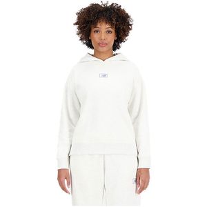 New Balance Essentials Americana Brushed Hoodie Wit L Vrouw