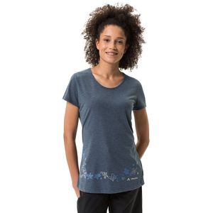 Vaude Skomer Print Ii Short Sleeve T-shirt Blauw 34 Vrouw
