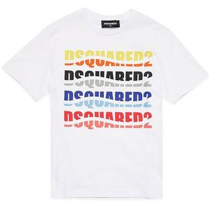Dsquared2 Kids Relax Short Sleeve T-shirt Wit 12 Years