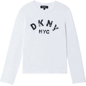 Dkny D35r57-10b Long Sleeve T-shirt Wit 6 Years