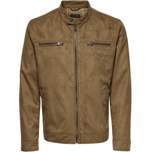 Only & Sons Willow Fake Suede Jacket Bruin XS Man