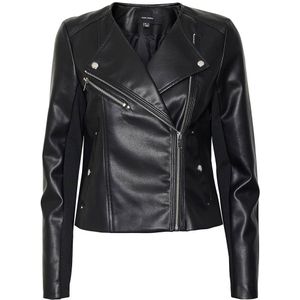 Vero Moda Riley Rio Short Leather Jacket Zwart M Vrouw