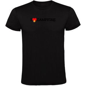 Kruskis I Love Campfire Short Sleeve T-shirt Zwart S Man