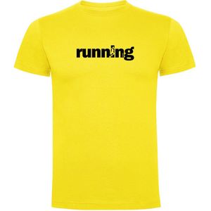 Kruskis Word Running Short Sleeve T-shirt Geel XL Man