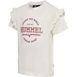 Hummel - Violet T-shirt - Groen - Biologisch Katoen - Ruches aan de Mouwen