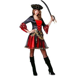 Viving Costumes Pirate Beauty Woman Custom Rood M-L