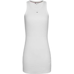 Tommy Jeans Essential Bodycon Sleeveless Dress Wit M Vrouw