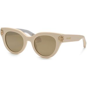 Roberto Cavalli Src065m Sunglasses Beige Brown/Mirror Gold / CAT3 Man