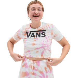 Vans Resort Wash Crop Crew Short Sleeve T-shirt Roze L Vrouw