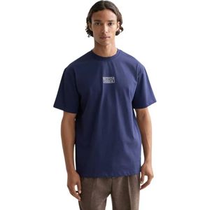 Scotch & Soda Relaxed Fit Cross-stitch Artwork T-shirt Met Korte Mouwen