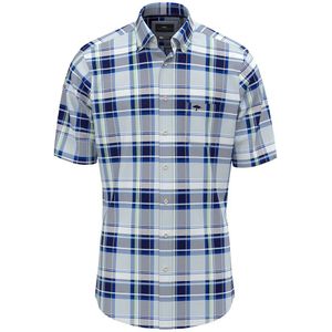 Fynch Hatton - Kleurrijk Combi Ruit - Overhemd - Korte Mouwen