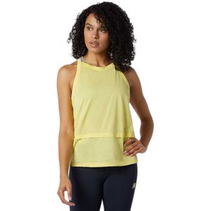 New Balance Impact Run Hybrid Sleeveless T-shirt Geel S Vrouw