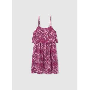 Jerseyjurk - Roze - Viscose - Ronde Halslijn met Ruches