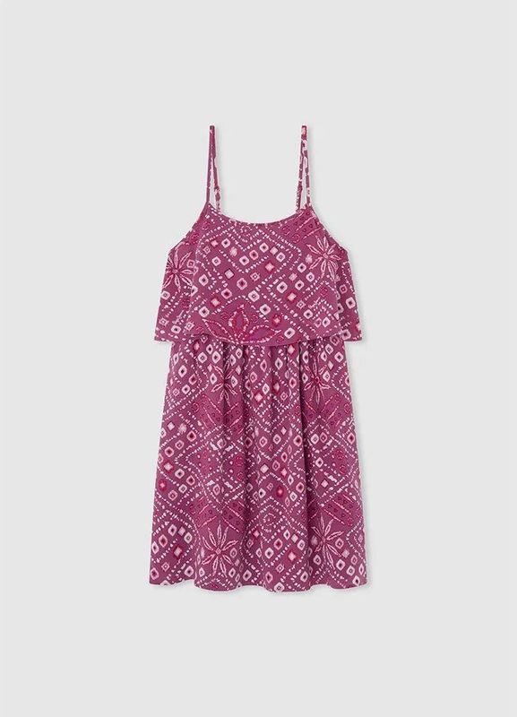 Jerseyjurk - Roze - Viscose - Ronde Halslijn met Ruches