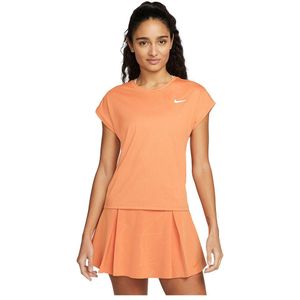 Nike Court Dri Fit Victory Short Sleeve T-shirt Oranje S Vrouw