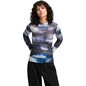 Karl Lagerfeld Jeans A1w17039 Mesh Top T-shirt Met Lange Mouwen
