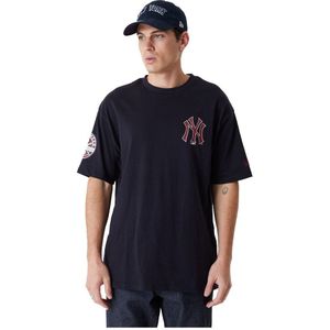 New Era Mlb Large Logo Os New York Yankees Short Sleeve T-shirt Zwart S Man