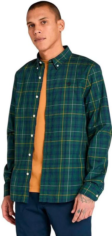 Timberland - Stretch Poplin Check - Overhemd - Katoen - Lange Mouwen