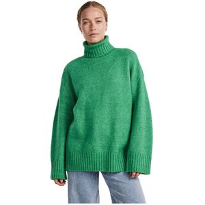 Pieces Nancy Roll Neck Sweater Groen XS Vrouw