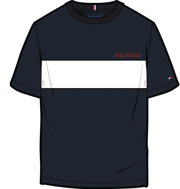 Tommy Hilfiger Colorblock Embroidery Regular T-shirt Met Korte Mouwen Blauw 10 Years Jongens