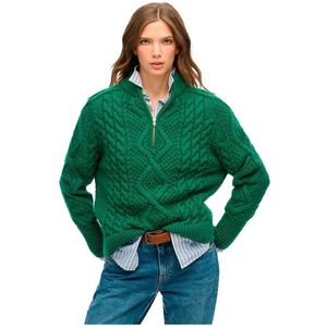 Superdry - Aran Half Rits - Trui