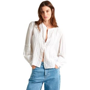 Pepe Jeans Cristina Long Sleeve Blouse Wit M Vrouw