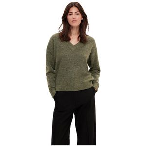 Selected Maline V Neck Sweater Groen L Vrouw