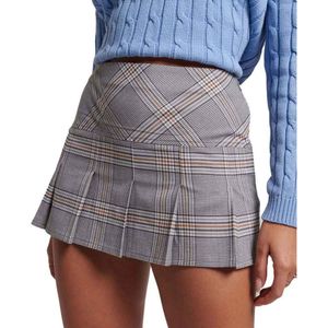 Superdry Vintage Check Skirt Grijs M Vrouw