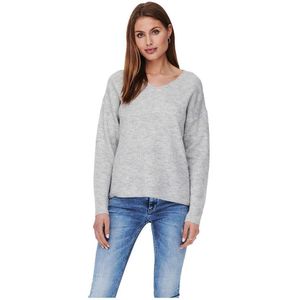 Only Camilla V-neck Knit Sweater Grijs S Vrouw