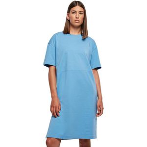 Urban Classics Organic Oversized Slit Short Sleeve Short Dress Blauw M Vrouw