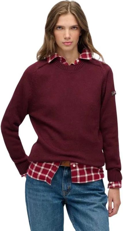 Superdry - Slouchy Gebreide Trui - Losse Pasvorm - Ronde Hals