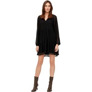 Object Mila Gia Long Sleeve Dress Zwart 44 Vrouw