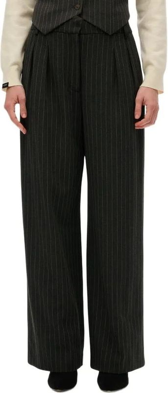 Superdry - Mid Rise Pinstripe - Broek - Relaxte Pasvorm