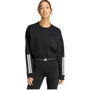 Adidas Hyperglam 3 Stripes Cropped Crewneck Sweatshirt