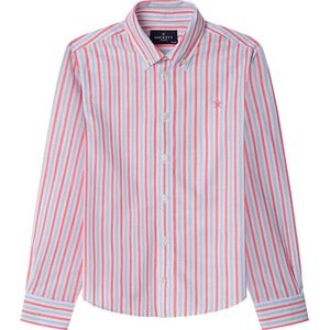 Hackett Londonvoor jongens. HK301758 Multistreep overhemd roze (2años= 92cm), Casual, Katoen, Lange mouwen, kinderkleding