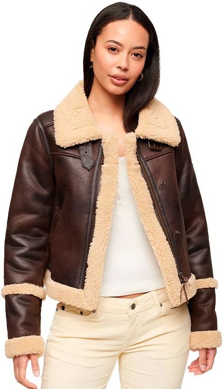 Superdry Faux Shearling Crop Jas
