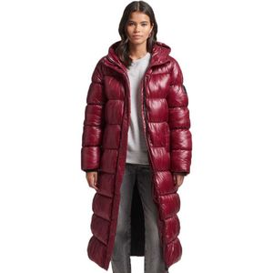 Superdry Code Xpd Longline Puffer Jacket Rood L Vrouw