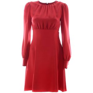 Dolce & Gabbana 741783 Long Sleeve Short Dress Rood 46 Vrouw