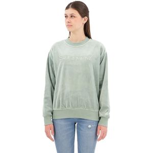 Superdry - Wijdvallend Velours Sweatshirt - Dames - Truien