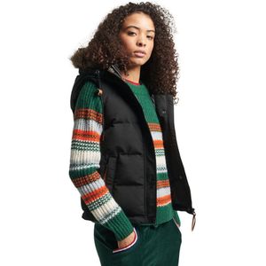 Superdry Vintage Everest Faux Fur Vest Zwart S Vrouw