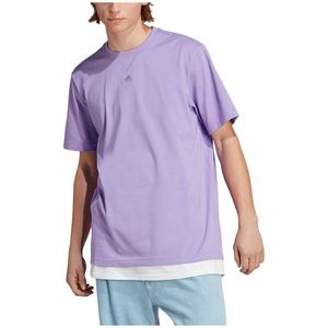 Adidas All Szn Short Sleeve T-shirt Paars S / Regular Man